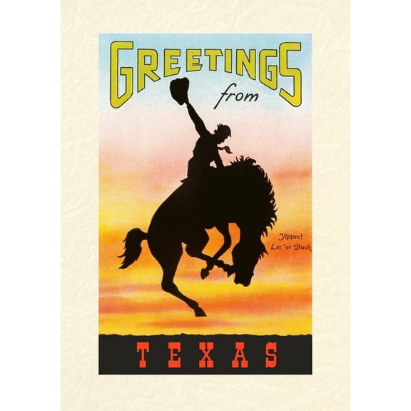 Vintage Lined Notebook Greetings from Texas, (Paperback)