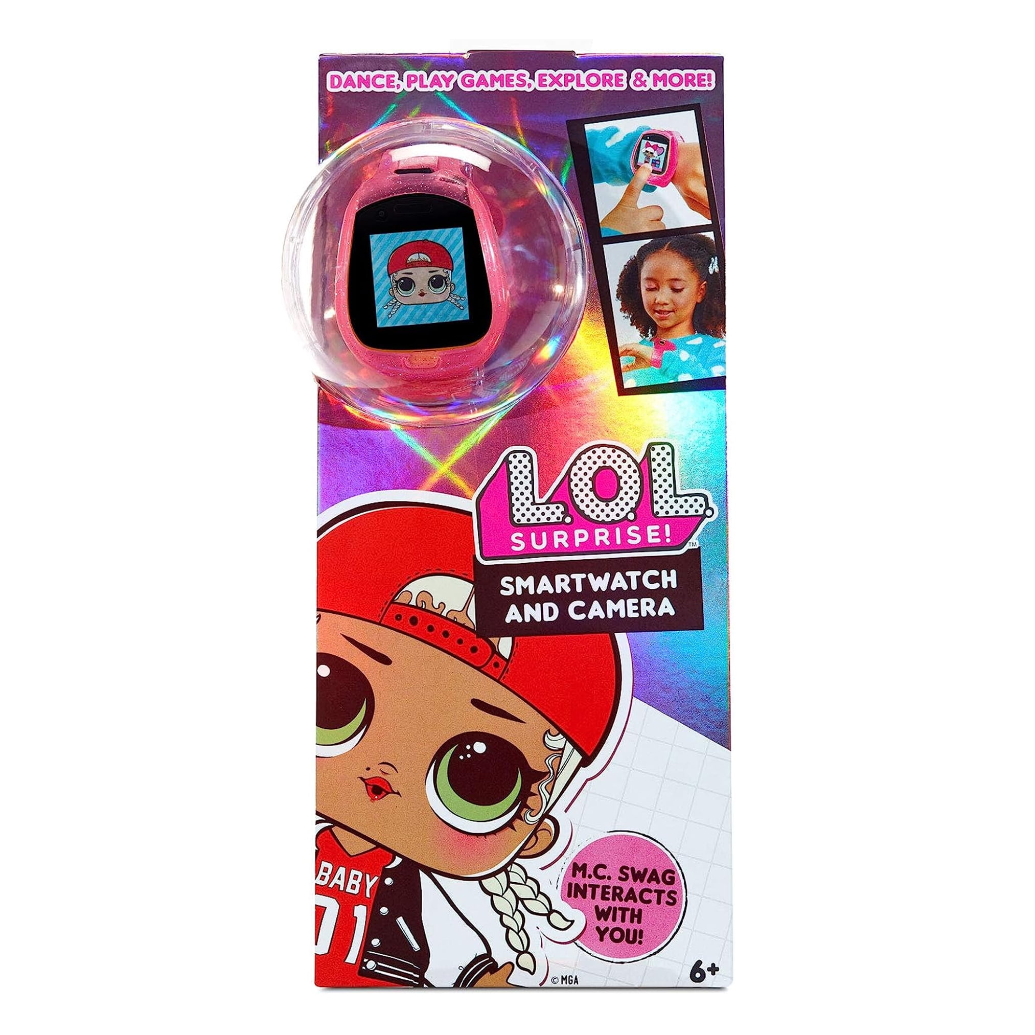  LOL Surprise Smartwatch & Camera 2.0 w Head-to-Head Gaming,  Motion-Activated Selfies, Games, Pedometer, Splashproof, Wireless  Connectivity, Gift for Kids, Smart Watch for Girls and Boys Ages 4 5 6+ :  Electronics