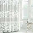 thumbnail image 5 of CSCHome White Floral Style Shower Curtain, Machine Washable Waterproof Shower Curtain, Suitable for Hotel Home Use 72 X 72 Inch(White), 5 of 8