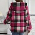 thumbnail image 5 of XUNKUSGA Jackets for Women Casual Plaid Flannel Women's Clothing Full Zip Up Sherpa Lined Womens Fall Jackets Long Sleeve Warm and Fuzzy Fleece Women Clothes S-2XL, 5 of 6