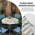 thumbnail image 4 of Watercolor Flowers Beige Round Fitted Tablecloth with Elastic Edge, Waterproof Table Cloth Table Cover for 45"-54" Tables, Spring Summer Retro Botanical Tablecloths for Dining Picnic Indoor Outdoor, 4 of 9