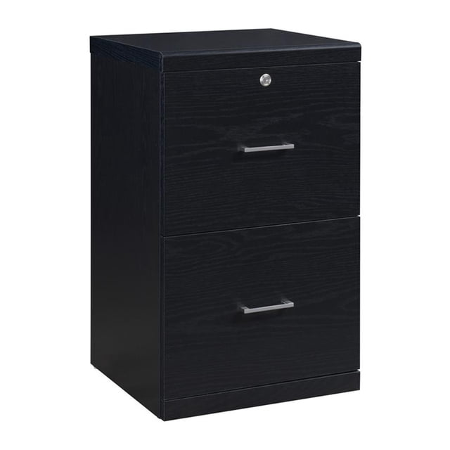 Alpine 2-Drawer Engineered Wood Vertical File with Lockdowel in Black