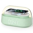 thumbnail image 1 of Reloj despertador con altavoz Bluetooth FREEFISH con cargador inalámbrico, 1 of 8