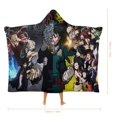 thumbnail image 5 of My Hero Academia Hooded Blanket Poncho, Wearable Hooded Blanket Cozy Soft Warm Plush Fleece Blanket for Adult Women Men, 5 of 7