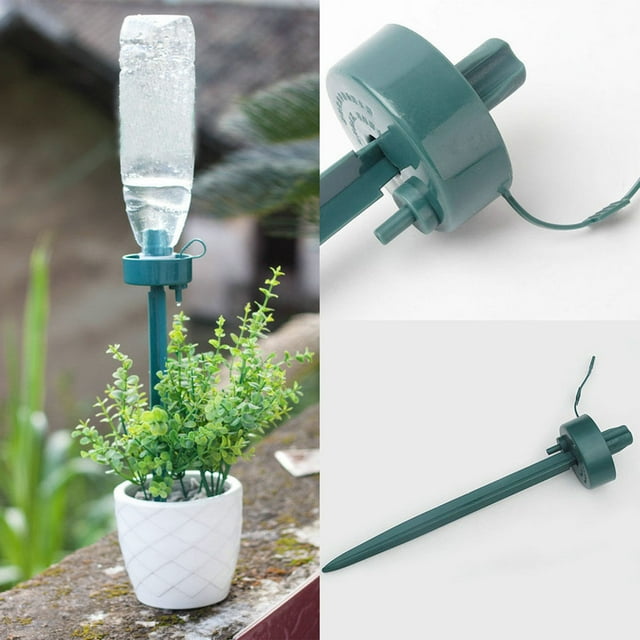 Dispositivo de planta de riego automático | Espiga automática de riego de jardín | Se adapta a botellas de agua de 1.25L-2L | Espiga de plástico larga de 27 cm | Fácil instalación de bricolaje