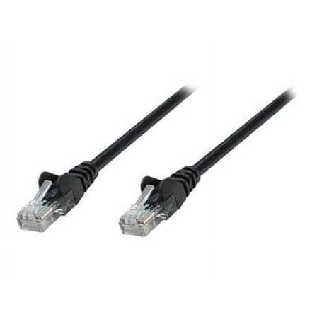 Intellinet Network Patch Cable, Cat5e, 3m, Black, CCA, U/UTP, PVC, RJ45, Gold Plated Contacts, Snagless, Booted, Lifetime Warranty, Polybag - Patch cable - RJ-45 (M) to RJ-45 (M) - 10 ft - UTP - CAT 5e - molded, snagless - black