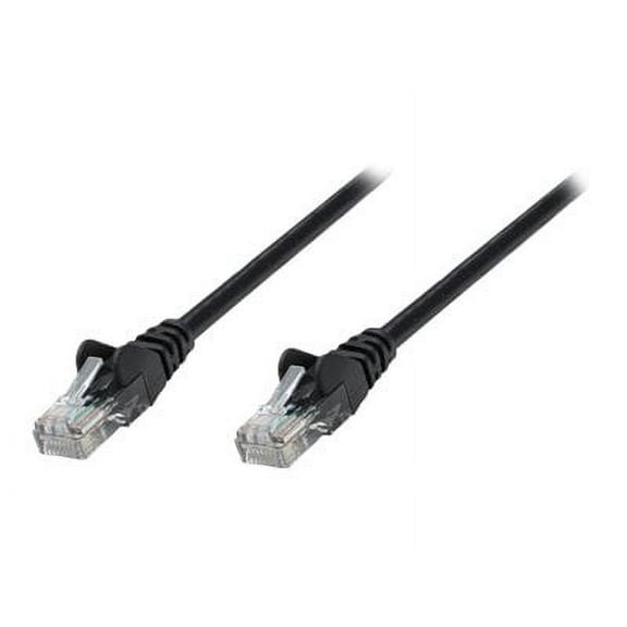 Intellinet Network Patch Cable, Cat5e, 3m, Black, CCA, U/UTP, PVC, RJ45, Gold Plated Contacts, Snagless, Booted, Lifetime Warranty, Polybag - Patch cable - RJ-45 (M) to RJ-45 (M) - 10 ft - UTP - CAT 5e - molded, snagless - black