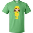 thumbnail image 3 of Inktastic Girl With Brown Hair, Yellow Raincoat, Frog T-Shirt, 3 of 5