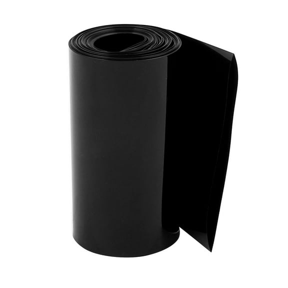 85mm Flat Width 10M Length Heat Shrink Tube Black for 18650 Battery Pack