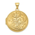 thumbnail image 1 of Médaillon Rond Gravé à l'Avant en Or Jaune 14K 20mm, 1 of 3