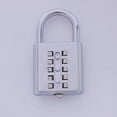 thumbnail image 2 of 10X Anti-Theft Button Combination Padlock Digit Push Password Lock Zinc Alloy Security Lock Suitcase Luggage Coded Lock, 2 of 7