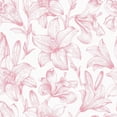 thumbnail image 3 of Pink Lilies Wallpaper Peel-and-Stick - 25"W x 125"H, 3 of 3