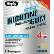 Rugby Nicotine Polacrilex Gum USP 4 mg 110 Each