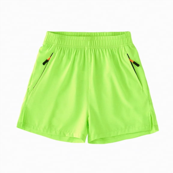 Kogui Basketball Shorts Kids Baby Boys' Toddler Pull-on Jogger Shorts Knit Shorts Classic Fit Elastic Waist Shorts Kids Size 14-15 (Green,14-15 Years)