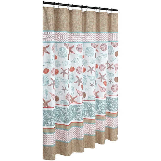 Teal C Tan Shower Curtain, Spencer S Shower Curtains