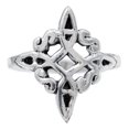 thumbnail image 1 of JOYARIS Anillo Nudo Bruja Amuleto Celta Pavonado Artesanal Plata925 Talla 7 AN-0000562, 1 of 3
