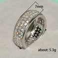 thumbnail image 2 of K-KED Women 925 Silver Filled Wedding Rings Cubic Zirconia Delicate Jewelry Size 6-10-10-Silver, 2 of 6