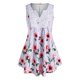 thumbnail image 1 of Botón de encaje de encaje de estampado de flor de talla grande Blusa sin mangas Rosegal Blusas Tallas Grandes, 1 of 5