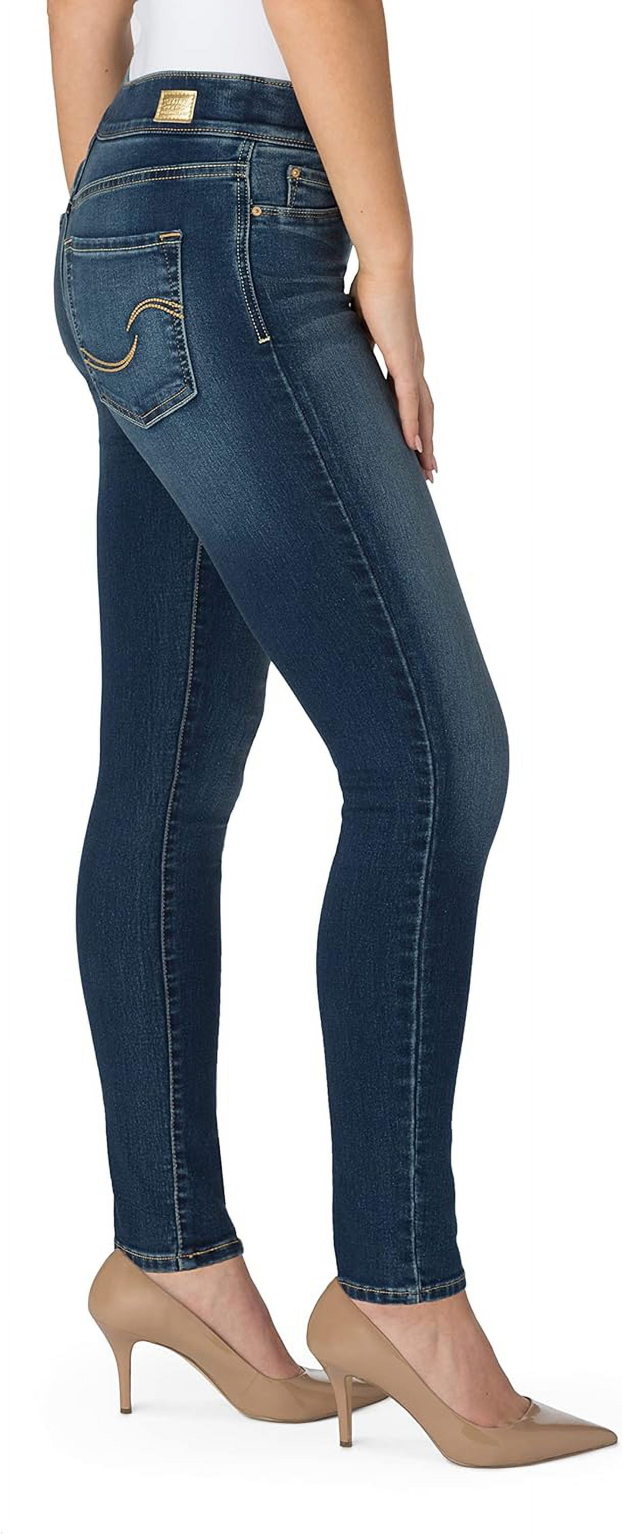 Signature by Levi Strauss \u0026 Co. Women's Totally Shaping Pull On Skinny Jeans  - Walmart.com