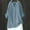 Light Blue, variant on Babysbule Women's V-Neck Cotton Linen Blouse Long Sleeve Loose Tunic Shirt Casual Comfy Summer Top
