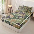 thumbnail image 2 of Homewish Camouflage Game Controller Zipper Twin Comforter Sets with Fitted Sheet and 2 Pillowcases,Modern Gaming Zipper Bedding Set,Brown Green,Gamepad Reversible,4pcs, 2 of 8