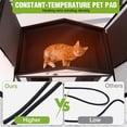 thumbnail image 6 of Heated Outdoor Cat House with Heating Pad and Insulated Liner in Winter, Feral Cat Shelter with Weatherproof Roof and Elevated Base, Kitten Condo with 3 Escape Doors Outside (Black & White, Medium), 6 of 7