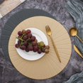 thumbnail image 2 of Hyasfey Table Placemat Waterproof Heat-Resistant Scratch-proof Solid Color Reusable Dinnerware Insulated Placemat Cup Coaster Kitchen Supplies, 2 of 7