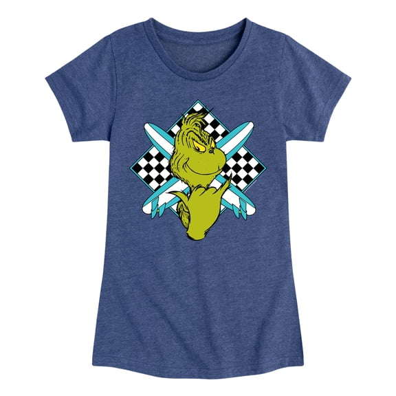The Grinch - Crossed Surfboards - Toddler & Youth Girls Short Sleeve Graphic T-Shirt
