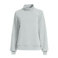 thumbnail image 5 of MESSUEN Mock Neck Sweatshirt Winter Sweatshirts for Women Long Sweaters for Women Sweatshirt Women's Sweatshirt Fall Womens Tops Shirts Women Gray S, 5 of 5