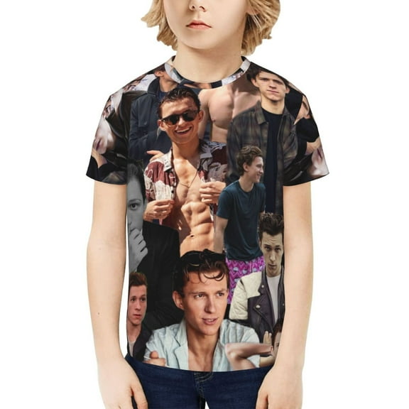 Tom Holland Kids T-Shirt 3d Printed Graphic T-Shirts Boys And Girls Short Sleeve Shirts For Youth Kids X-Small