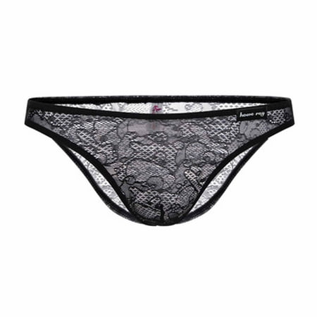 

thermal underwear for men long johns lingerie for women Men s New Fashion Low Waist Sexy Lace Briefs Transparent Briefs