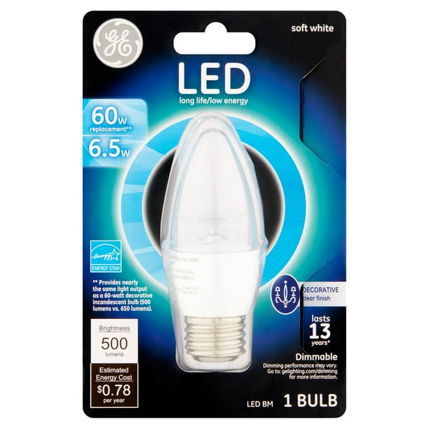 GE LED BM 500 Lumens 6.5W Soft White Bulb, 1 count