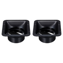 Uxcell 4 Inch ABS Square Duct Connector Flange Air Ventilation Duct with Valve Black 2 Pack