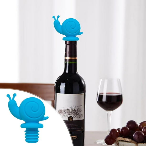 Abrelatas Caracol pequeño Tapón para botella de vino Tapones Reutilizables A prueba de fugas Lindo tapón decorativo para botella Tapón para vino tinto