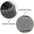 thumbnail image 2 of par de mocasines de felpa acogedores con espuma viscoelástica, zapatillas de casa cálidas para hombre, con forro de piel sintética y punta cerrada, color gris, talla 38-39, 2 of 7