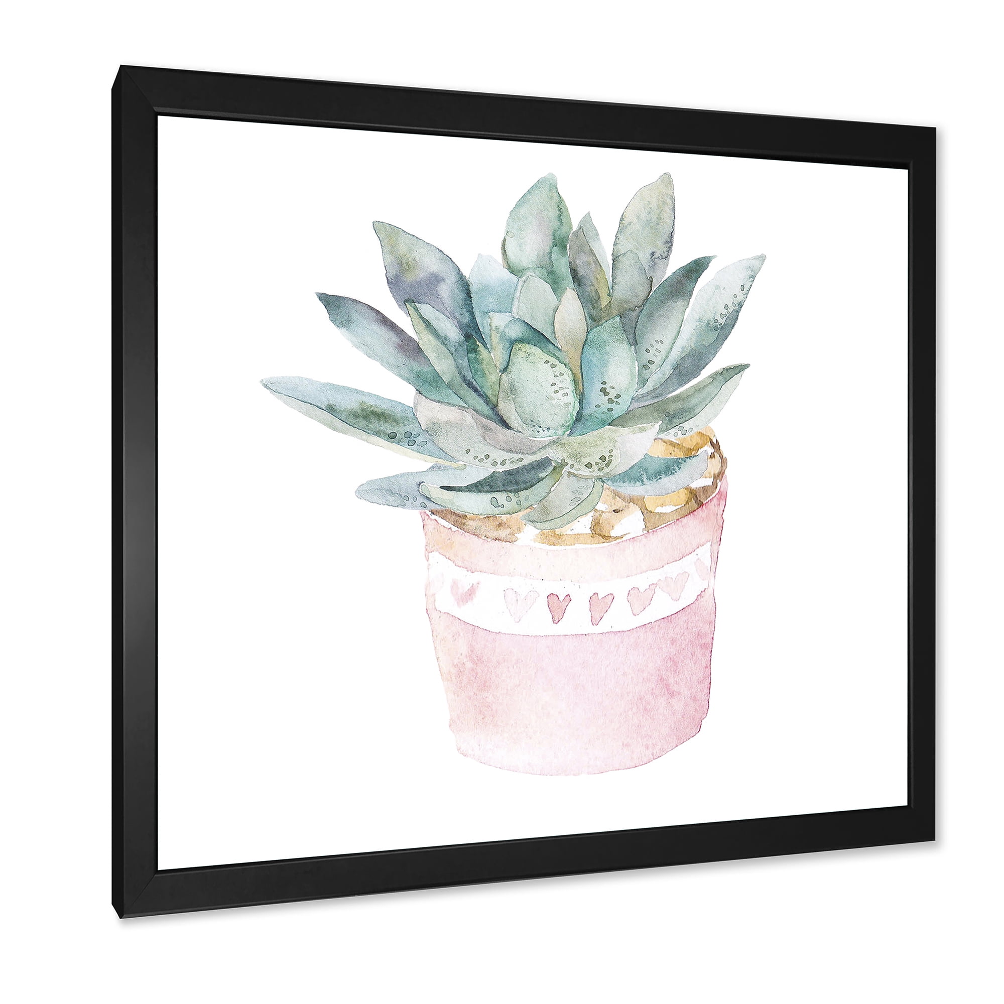 Designart 'Succulent and Cactus House Plants II' Farmhouse Framed Art Print