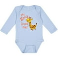 thumbnail image 3 of Inktastic My Nana Loves Me- Cute Giraffe Boys or Girls Long Sleeve Baby Bodysuit, 3 of 5