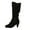 Black, variant on Beige Women'S Fashionable Knee High Boots Round Toe Buckle Strap Casual Comfortable Versatile Stylish Elegant Fall Winter Trendy Boots 1.2 Lb