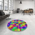 thumbnail image 4 of Ahgly Company Machine Washable Indoor Rectangle Transitional Medium Violet Red Pink Area Rugs, 5' x 8', 4 of 7