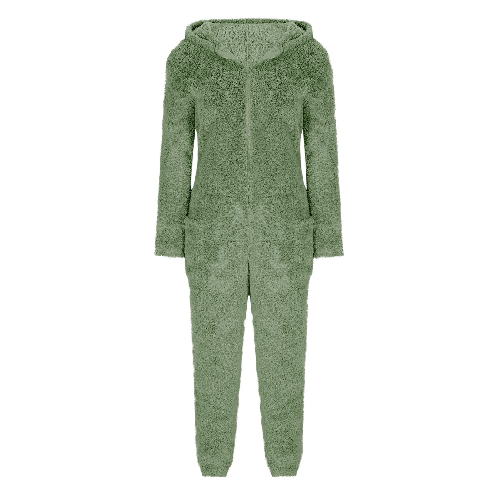 cocolona Womens Winter Onesies Pajamas Fleece Fuzzy Hooded Jumpsuit Soft Comfy Romper Warm Loungewear One Piece Sleepwear