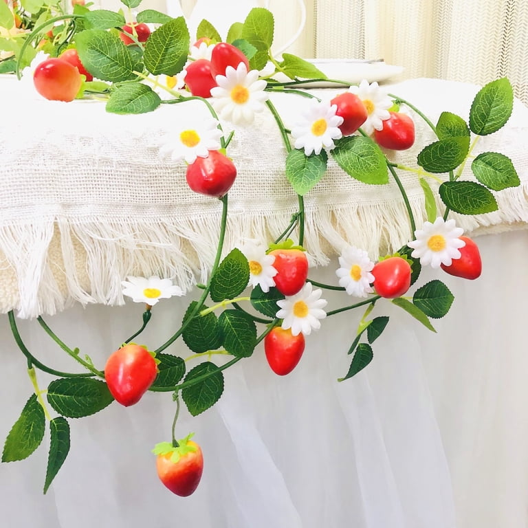 Sezrgiu Artificial Strawberry White Vine for Home Garden - Walmart.com