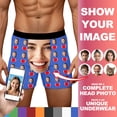 thumbnail image 2 of Wxolcjlv Men's Boxer Briefs Valentine's Day DIY Novelty Print Casual Underwear Comfortable Breathable Soft Stretch Trunks With Patterns, 2 of 8