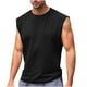 thumbnail image 1 of pstuiky Camiseta sin mangas para hombre, Camiseta de tirantes vintage de color liso para hombre, estilo casual, deportiva, transpirable, con cuello redondo Camisas de hombre s, 1 of 6