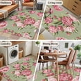 thumbnail image 5 of Non-Slip Rug Pad Rugs Abstract Pink Flowers on Green Rectangle Area Rugs 2.7x5Ft Soft Carpet Pads for Living Room Kids Room, Farm Floral Art, 5 of 9