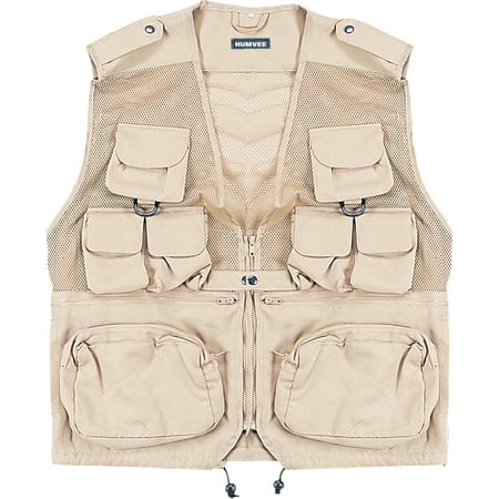Combat Vest with 14 Pockets, Humvee, 100 Percent Nylon, Breathable Mesh, Available in Multiple Colors and Sizes