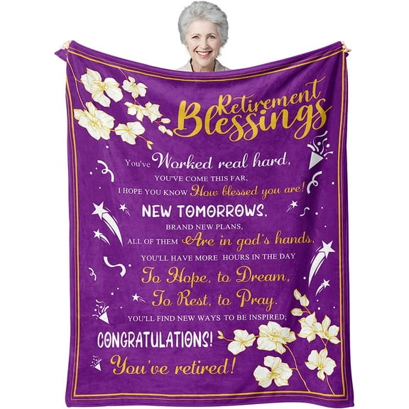 LHSHID Retirement Gift for Woman Retirement Gifts for Women Cool Retirement Blanket Best Retired Gifts for Women Funny Female Coworker Leaving Goodbye Gifts for Women Ideas Blanket 30"x40"