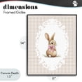 thumbnail image 4 of Stupell Industries Cottage Vintage Bow & Gingham Bunny Black Framed Giclee Art, 11 x 14, by Christine Simpson Art, 4 of 8