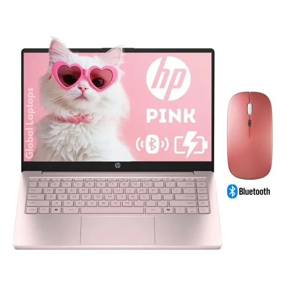Hp Pink Stream 14-ep2011 Intel N150 4gb Ram 128gb Ufs Incluye Windows 11 Instalado Pantalla 14 Laptop Rosa Con Regalo