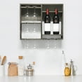thumbnail image 3 of Elegant Designs 16.4" Bartow Wall Mounted Wood Wine Rack Shelf, Stemware Holder, Rustic Gray, 3 of 8