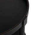 thumbnail image 3 of Kate and Laurel Bellport Traditional Round Side Table, 20 x 20 x 25, Black, Sophisticated Tiered Circle End Table with Turned Legs, 3 of 7